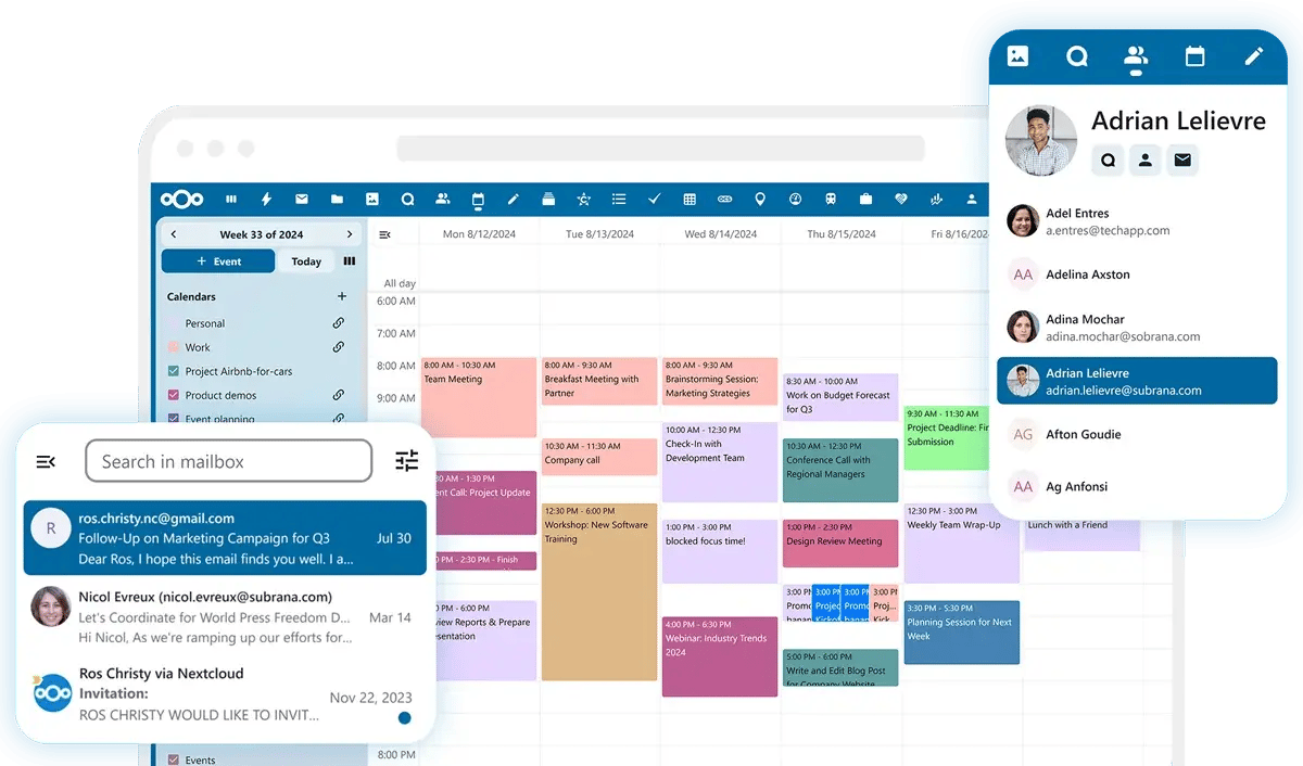 nextcloud-hub9-groupware-calendar-mail-contacts